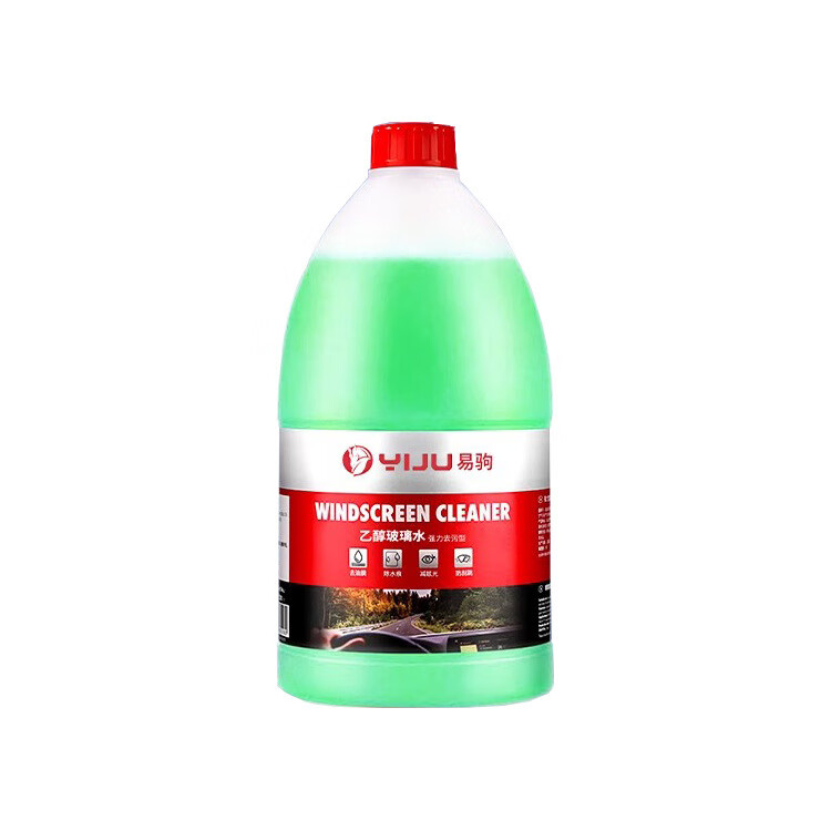 易驹（YIJU）汽车玻璃水强力去油膜清洁剂浓缩乙醇防冻雨刮水四季通用 1瓶0度