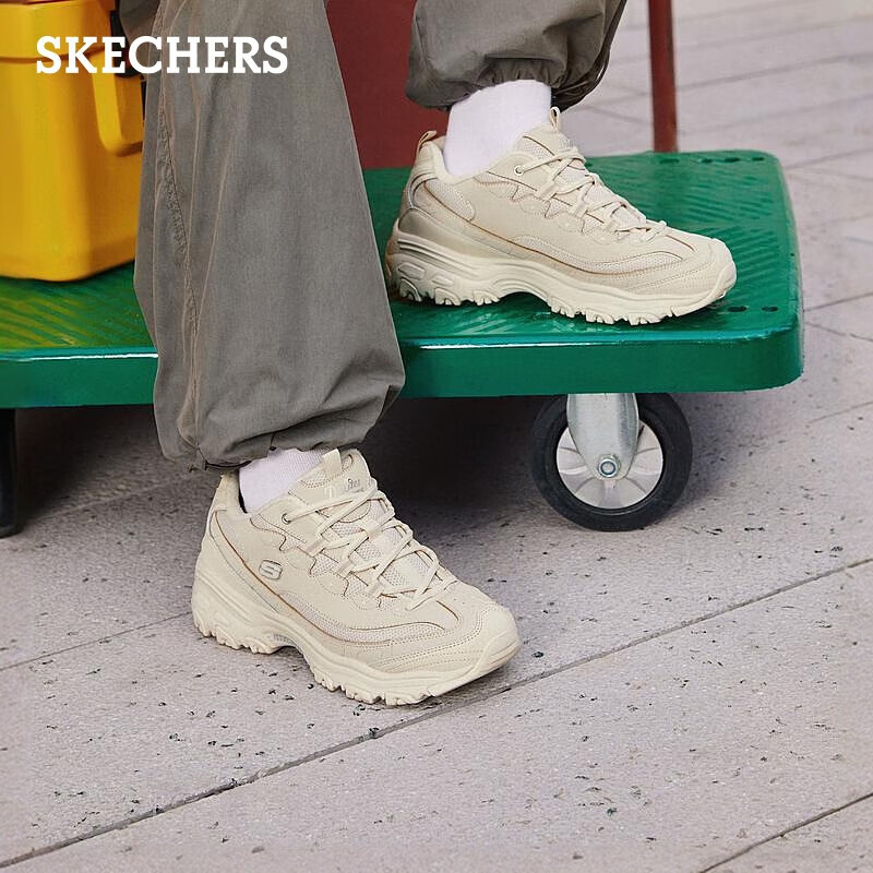 斯凯奇（Skechers）情侣运动鞋加绒熊猫鞋896268 自然色/NAT 37