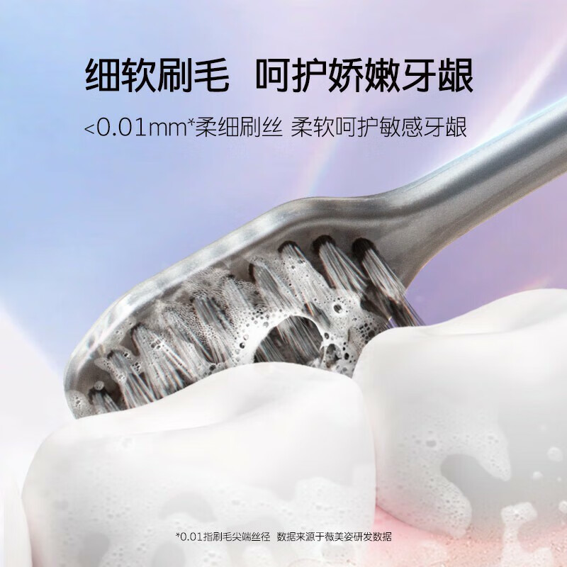 舒客炭丝能量牙刷软毛小头家用家庭装成人男女专用情侣高档牙刷官方克 备长炭炭丝软毛牙刷* 8支