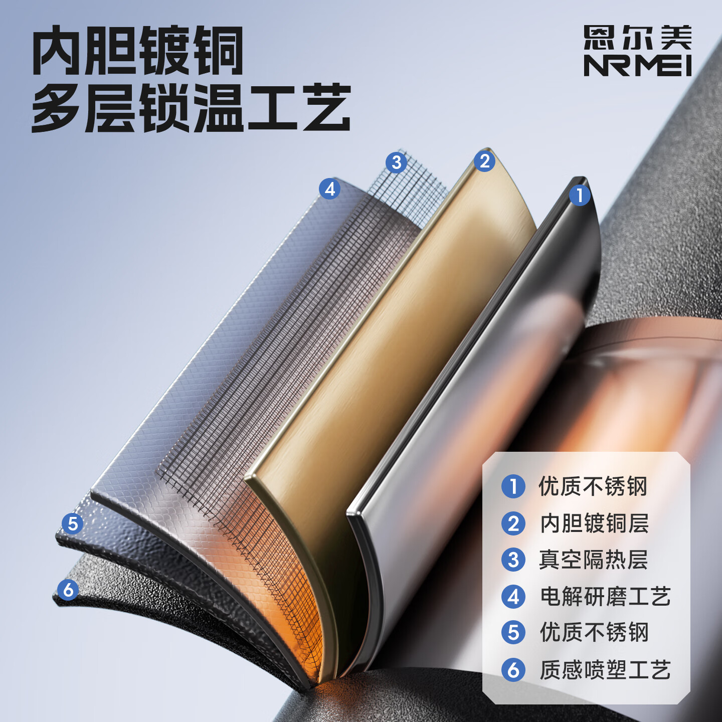 恩尔美（nRMEi）保温杯男款大容量茶水分离316不锈钢男士焖泡茶专用便携水壶杯子 曜石黑800ml【升级316款+茶水分离】