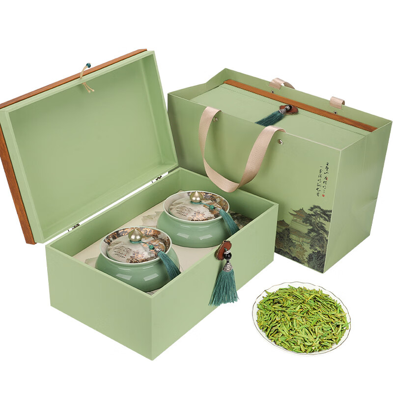 第一江南绿茶龙井明前特级250g2025新茶山水江南茶叶礼盒头采高端送礼品