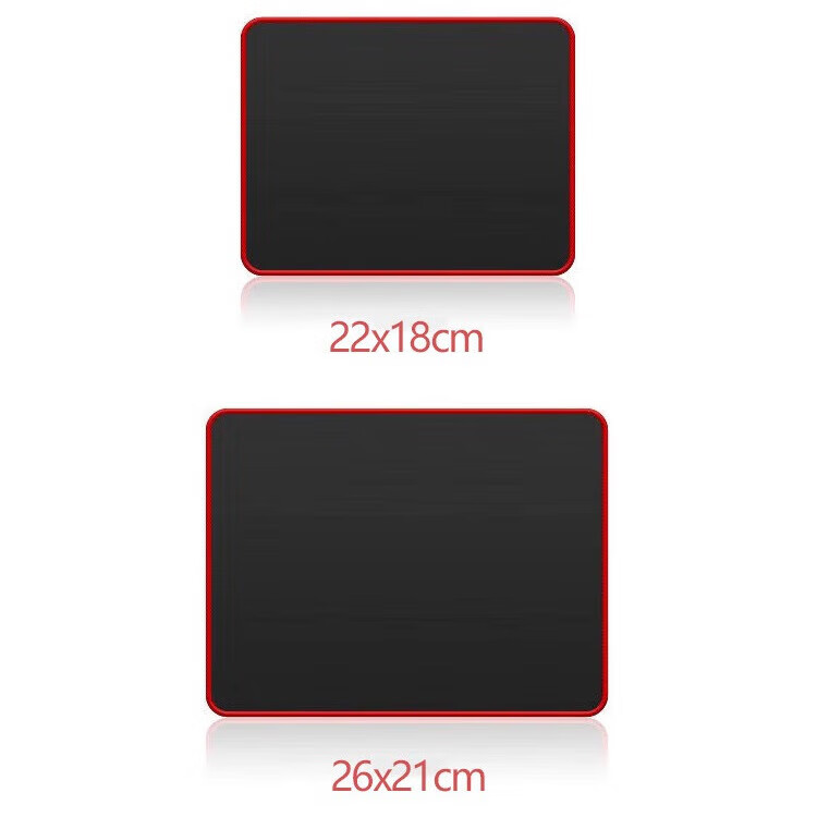 无品牌【优选百货】纯黑商务鼠标垫加大加厚电竞网吧橡胶垫家用游戏专用办公精密红色锁边 300*800*2mm常规款 纯黑色(红色锁边)