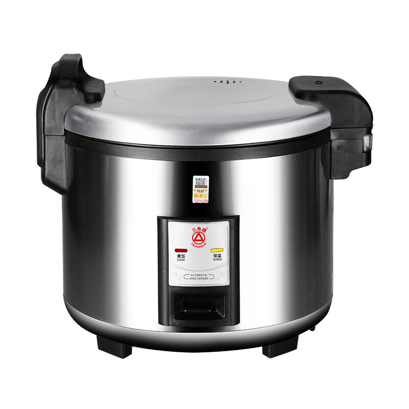 三角牌（Triangle）商用大容量电饭煲 10-30人食堂饭店酒店专用 三维立体加热 大西施电饭锅 多功能蒸煮焖炖煲汤锅 10L 全钢款-加厚不粘胆【10-15人】｜10L