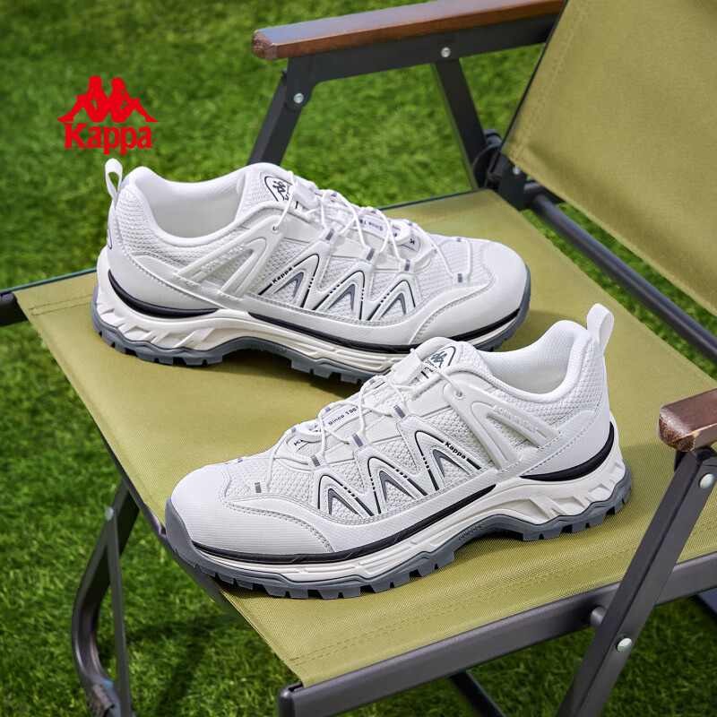 卡帕（Kappa）男鞋户外运动鞋子男夏季新款百搭跑鞋轻便潮流休闲鞋 经典白 42
