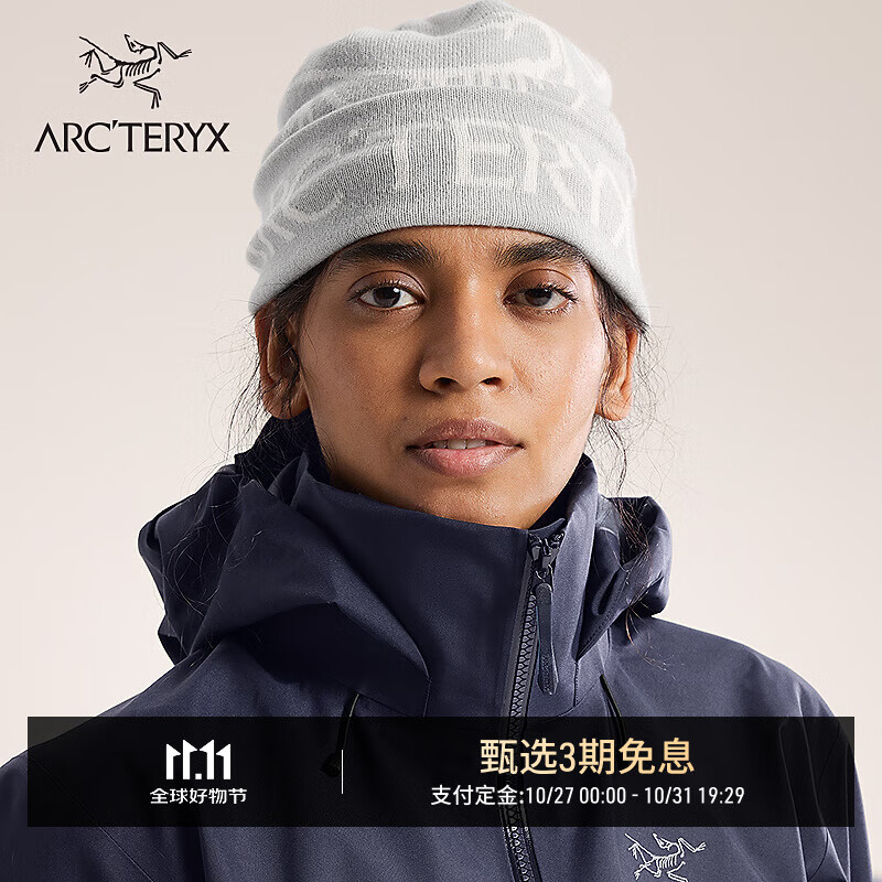 ARC&#039;TERYX始祖鸟 BIRD WORD TOQUE 男女同款 绒线帽 隐秘灰/极地白 均码