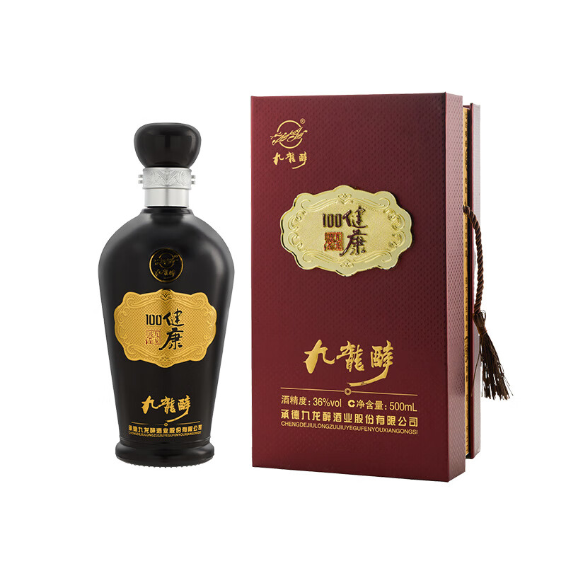 九龍醉(jiulongzui)九龙波酒 健康100 浓香型36度 500ml*4 健康饮酒口感柔顺商务宴请 36度 500mL 4瓶