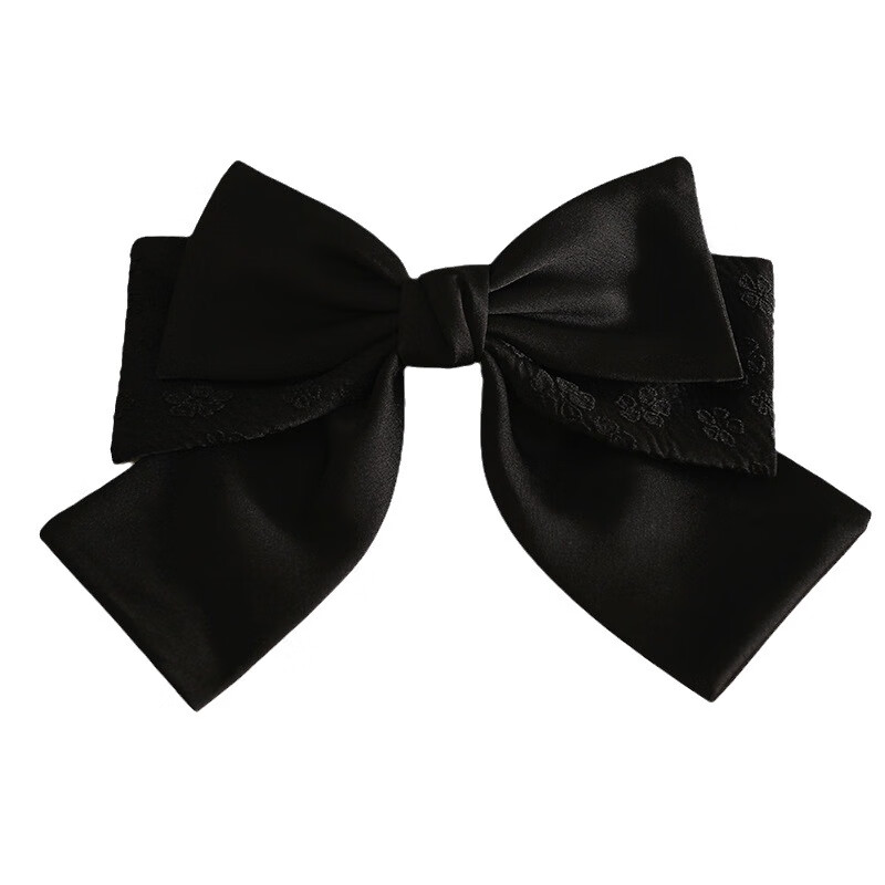 森之光发夹发饰超大蝴蝶结发夹子发饰高级感韩国头饰弹簧夹顶夹 粉色