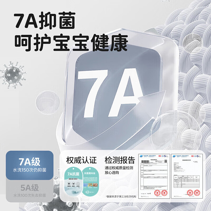 迪士尼（Disney）秋季新款童装男女儿童米奇卡通透气百搭纯棉亲肤7A级抗菌 ZD3ES023本白 140