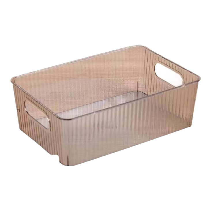 桌面收纳盒亚克力书本收纳化妆品零食杂物透明宿舍收纳盒神器学生桌上宿舍置物架书托书桌创意 灰色1个