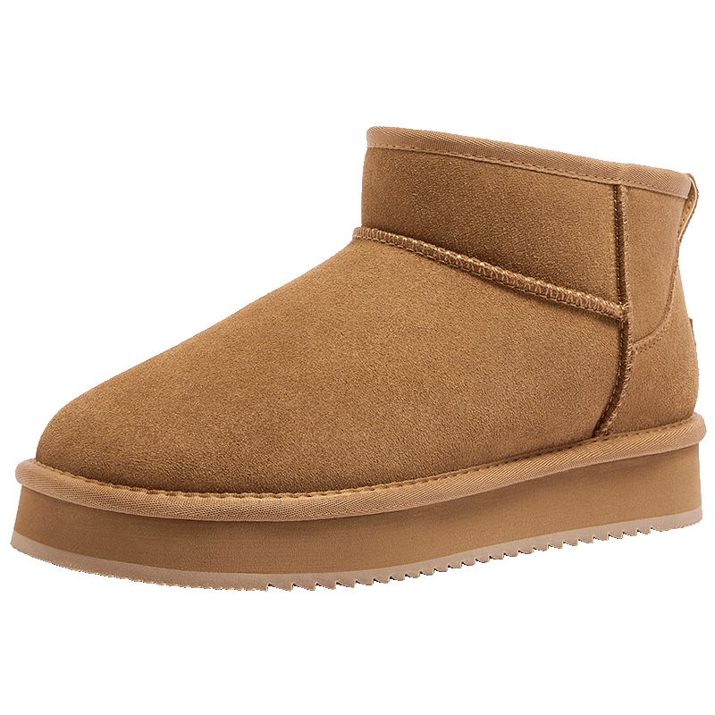 骆驼（CAMEL）小暖阳雪地靴男款厚绒增高保暖靴 L15W275051 驼色 38