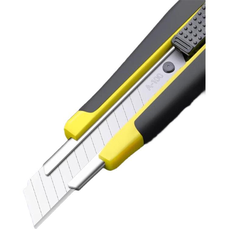 美工刀大号包胶裁纸刀壁纸刀刀架工业用不锈钢刀片墙纸快递开箱神器刀美术工具手工刀 大号1把装