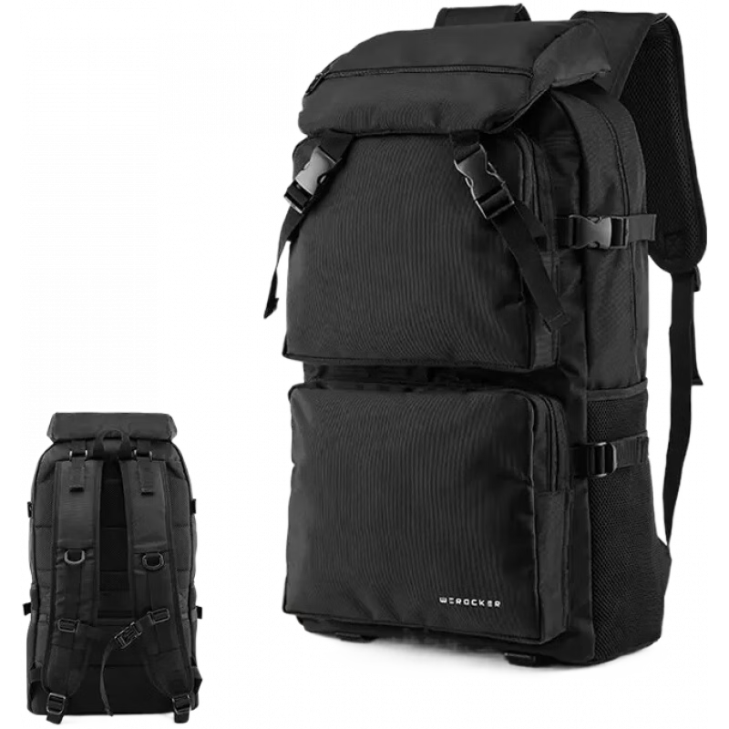 Landcase背包男士大容量双肩包出差旅行包户外运动旅游背囊登山包电脑书包 黑色