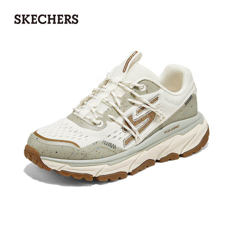 斯凯奇（Skechers）男鞋秋季休闲时尚板鞋237414 乳白色/OFWT 42