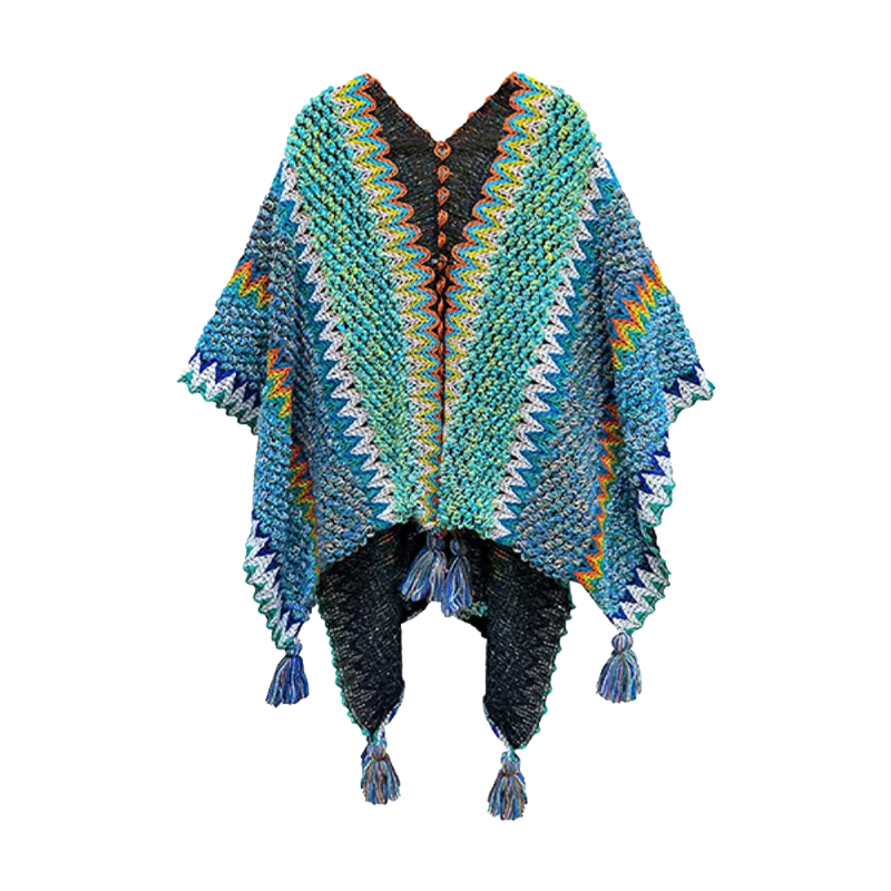 FitonTon披肩女民族風(fēng)新疆旅游穿搭圍巾大披肩保暖防風(fēng)披風(fēng)斗篷拍照外套