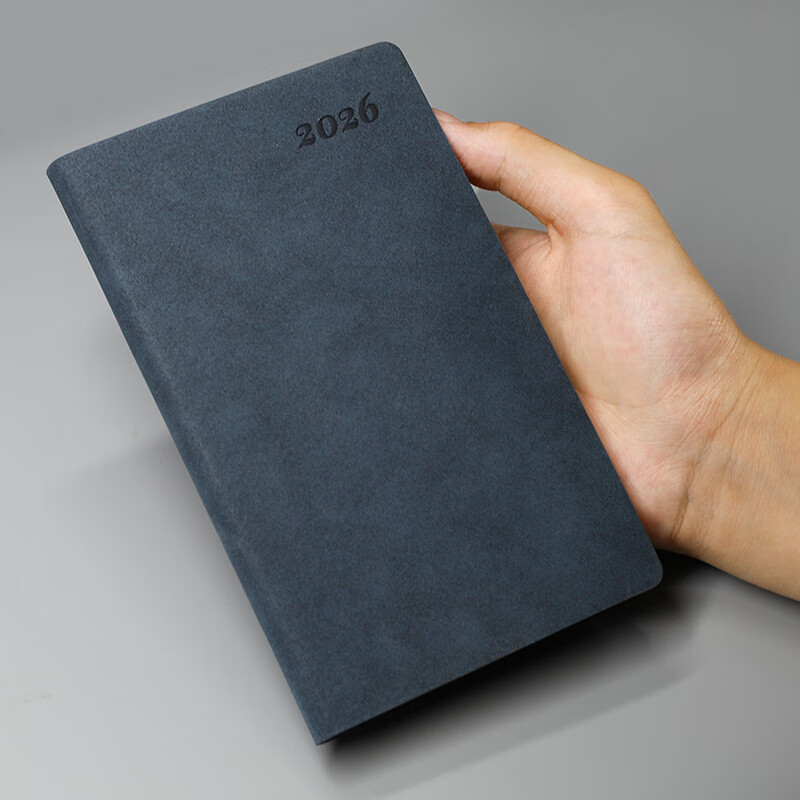 记忆印象 2026年效率手册 日程本小本子 口袋工作笔记本子记事本效率手册计划手帐软面抄定制logo 科技灰