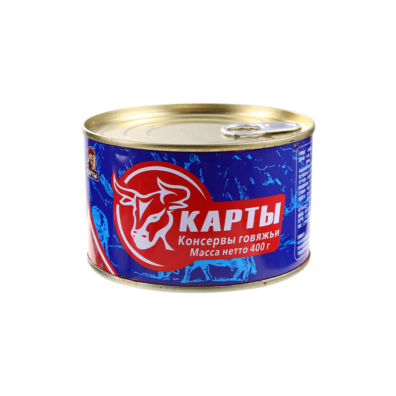 鷹金錢俄羅斯風(fēng)味紅燒牛肉罐頭開罐即食軍工午餐肉無(wú)淀粉歐洲美食無(wú)添加 1盒400克