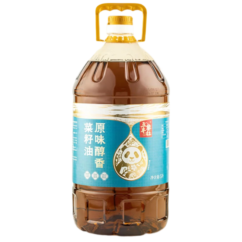 五丰黎红 醇香菜籽油5L 食用油非转基因物理压榨四川原味保真华润出品供港