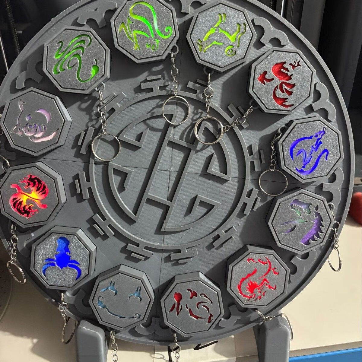 赟娅成龙历险记十二生肖符石男孩儿童生日礼物玩具发光护身符包挂件 十二生肖符咒全套【帅气全套组合】