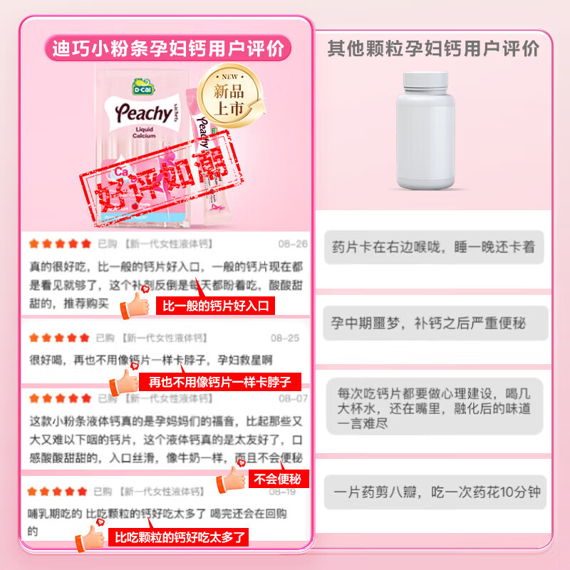 迪巧孕妇液体钙小粉条女士补钙柠檬酸钙k2钙片备孕中晚期含钙高不便秘 【拍1发7盒正装】孕妇液体钙 20条*6盒