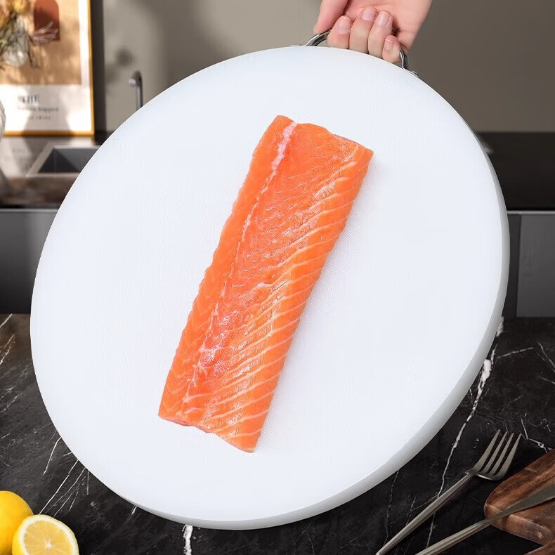 GNNDXX德国厨房厚圆形切菜板抗菌防霉案板商用菜墩剁肉墩家用PE塑料砧板 48*6CM（酒店肉摊专用款）抗菌防霉