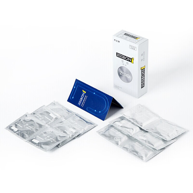 杰士邦(JISSBON)天然胶乳橡胶套零感12只男用安全套套TT成人计生 1盒装