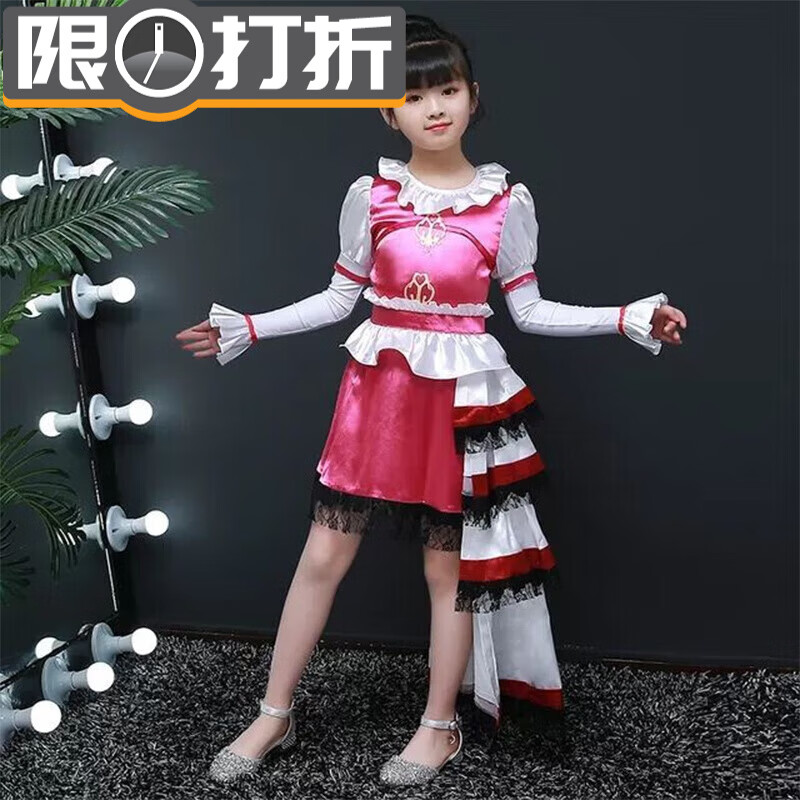 创京懿选叶罗丽公主裙cos服儿童童装情灵冰公主的衣服女童裙子走秀