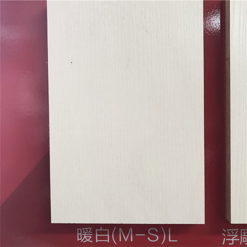 家具生态板双贴面板e0级enf级环保18mm实木柜体板 暖白杉木芯材小浮雕
