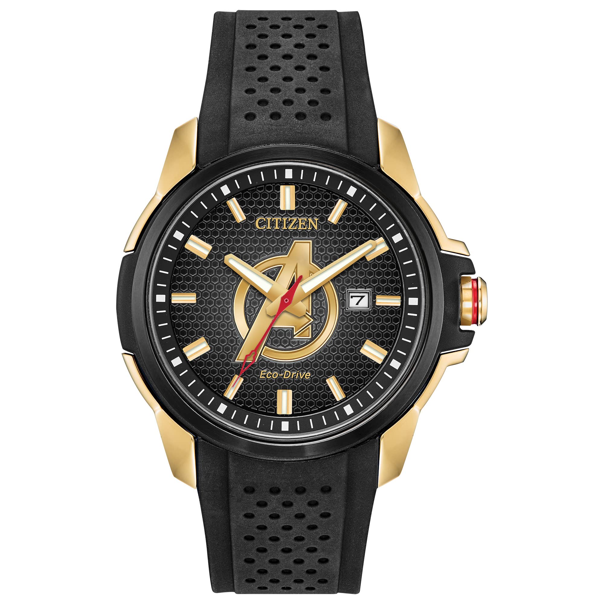 西铁城Citizen 漫威复仇者 EcoDrive 男表 金黑 44mm Black One Size