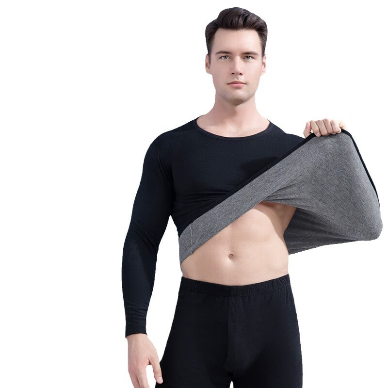 雅鹿貂绒桑蚕丝保暖内衣套装男女情侣打底秋衣秋裤秋冬套装内搭防寒 女士肤色套装 2XL