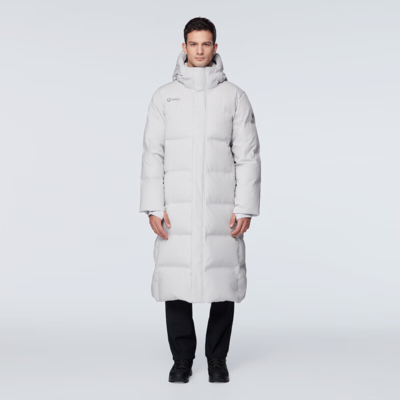 HALTI哈尔迪羽绒服男女同款中长款95鹅绒运动户外冬季新款外套708S 陨石黑 S 165/84A
