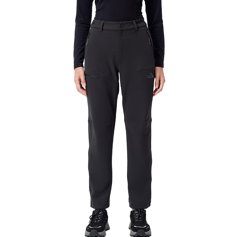 伯希和（Pelliot）[风盾P24]户外软壳裤女保暖防风耐磨冲锋登山裤长裤124307170黑L 550元