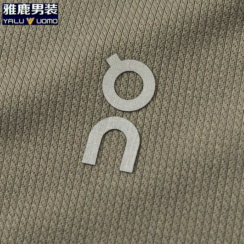 雅鹿男装拉链长袖t恤男2025秋季新款印花宽松铜线条男士高端卫衣 卡其 2XL (180)