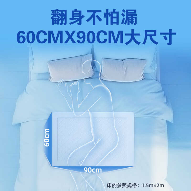 安而康（Elderjoy）轻芯成人护理垫 大尺寸 老人孕产妇 隔尿垫 【60*90cm】轻芯 XL码 12片 /包