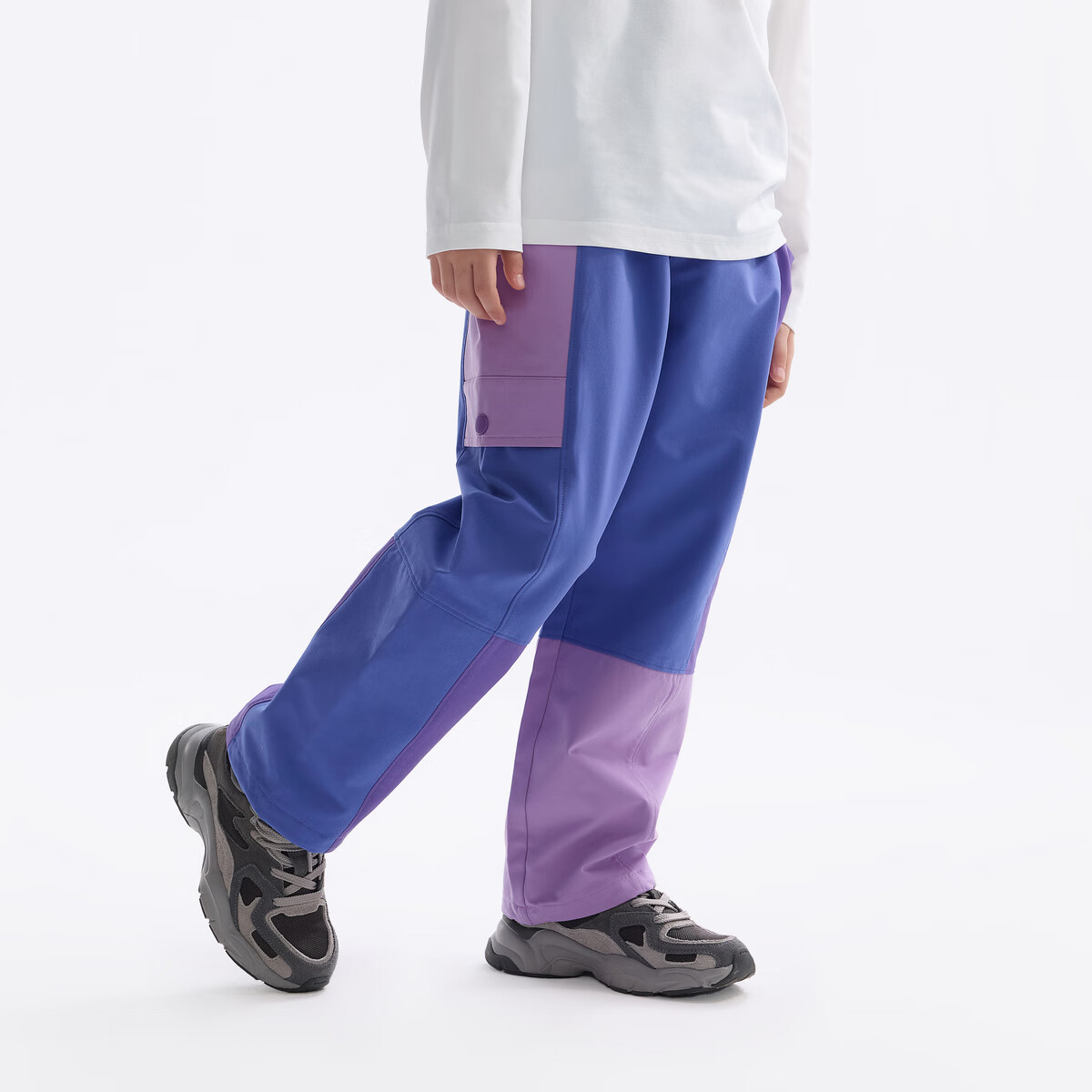 马骑顿（MQD）【三防】童装儿童裤子春秋季新款男童户外拼色百搭冲锋裤 海岸蓝 140