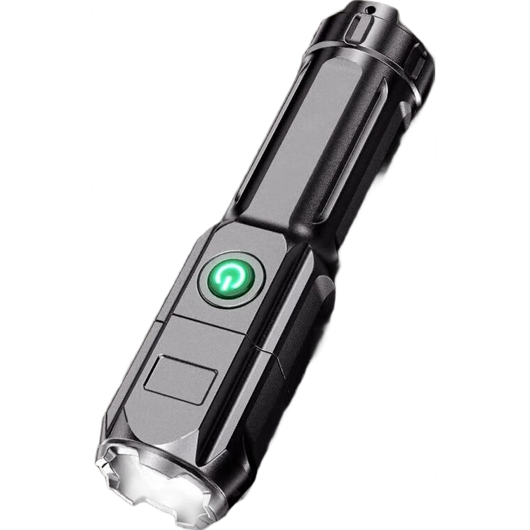 强光手电筒超量长续航变焦远射手电筒小型家用应急户外穿天炮潮流电器 爆亮变焦款-待机99天