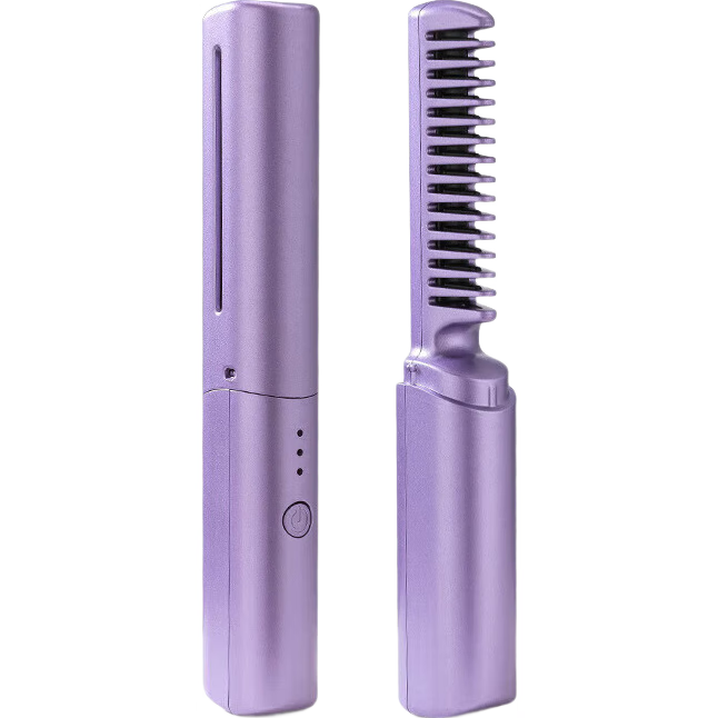 【无线】便携无线直发梳负离子便携蓬松神器温控直卷两用男女通用内扣高颅顶不伤发外出便携送礼 紫色 30mm 【旗舰款】蓬松高颅顶+防烫设计