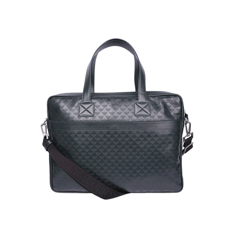 armani阿玛尼/男士商飞鹰印花务牛皮商务手公文包单肩包龙年奢饰品