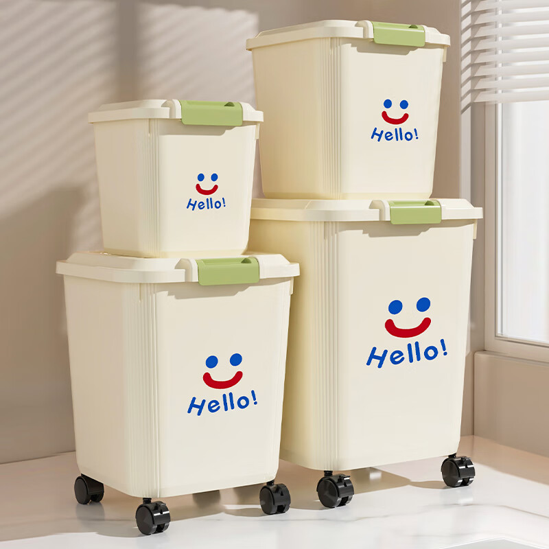 【仅需13.9】稻草熊 家用密封米桶 5L -【10斤配量杯】