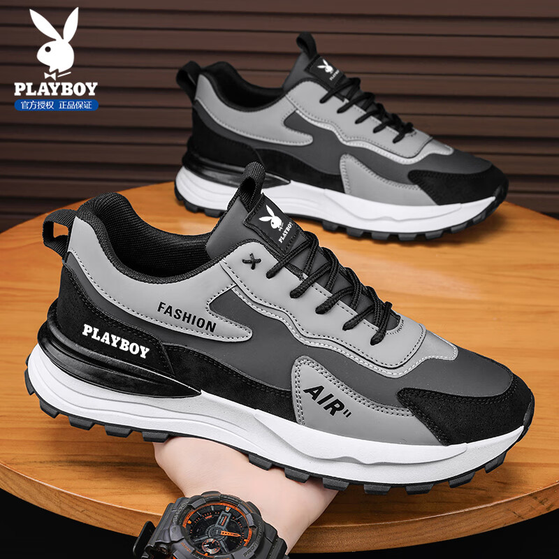 �������ӣ�PLAYBOY��Ь����Ь2025�ﶬ���ϵ�Ь��ʿ���ʱ���˶��ܲ�Ь ��ɫ43 173.8Ԫ