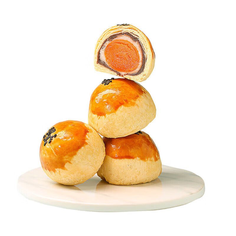 盒马MAX蛋黄酥伴手礼礼甜品点心 休闲零食小吃300g 低糖蛋黄酥 600g 12粒