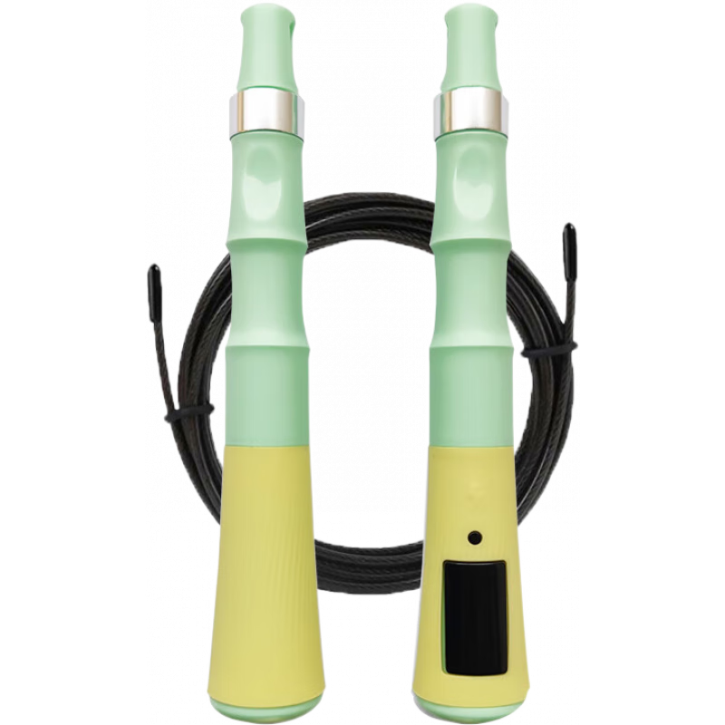 loop藍牙app智能兒童學生精準離線計數(shù)云比賽培訓鋼絲無繩跳繩 標配(綠色手柄+3.5mm鋼絲繩)