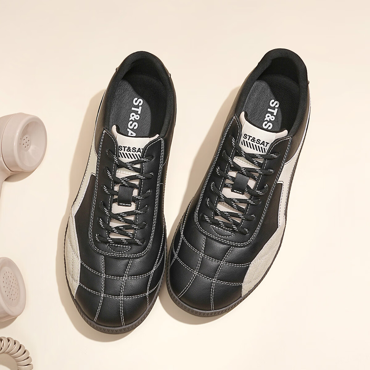 星期六男鞋百搭男士德训鞋复古休闲鞋运动鞋透气鞋子男