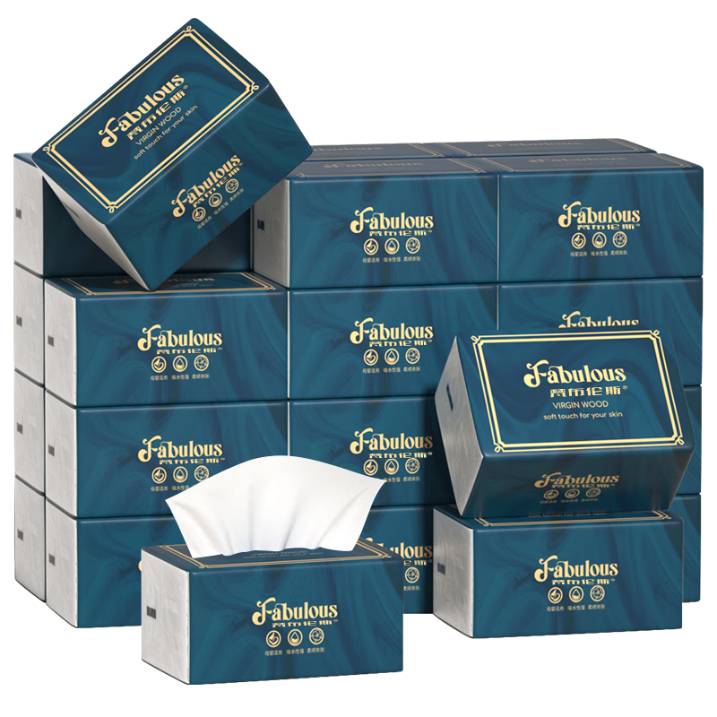 梵布伦斯抽纸5层加厚餐巾纸家用卫生纸抽取式面巾纸 5层 280张*30包