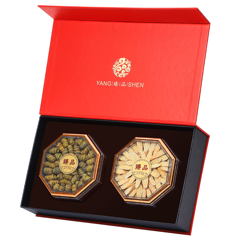 锦百珍铁皮石斛黄芪礼盒80g甘肃黄芪组合高端滋补年货节礼盒送礼营养品