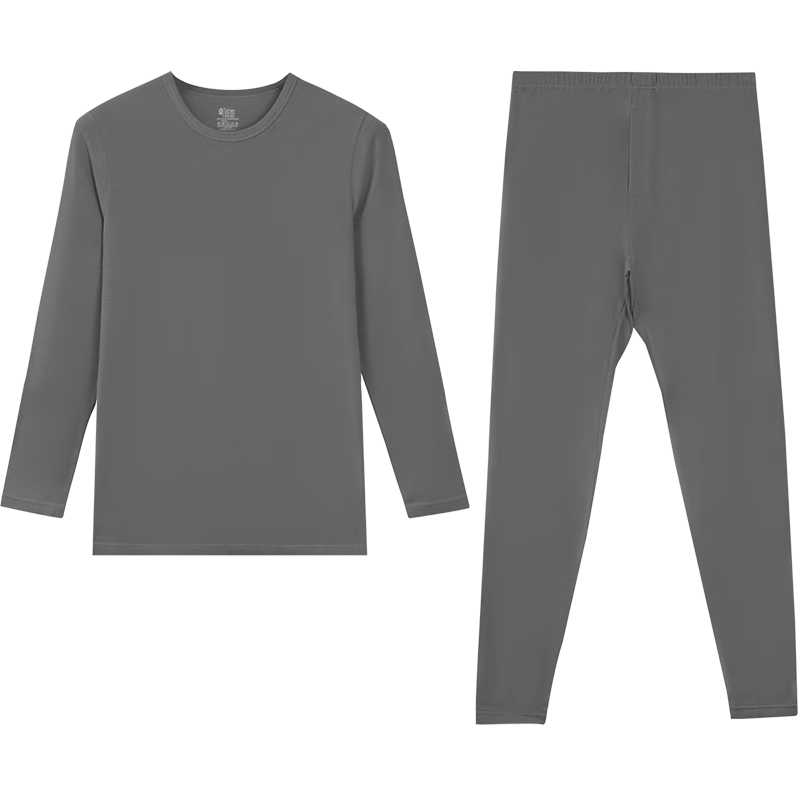 红豆居家秋冬轻打底40S棉莫秋衣秋裤男女保暖内衣 岩灰 XL175