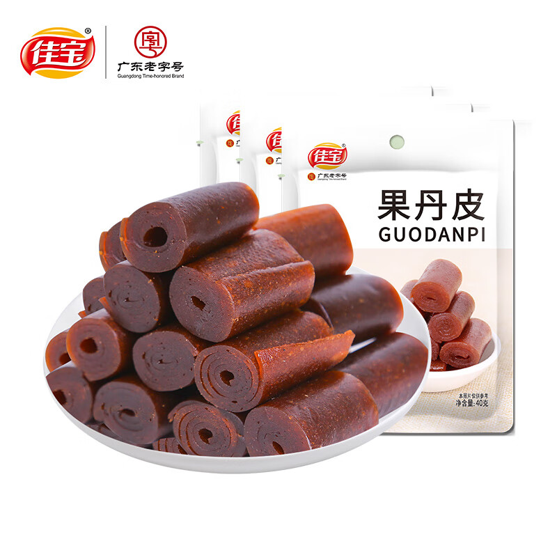 佳宝果丹皮老式山楂卷干硬手撕酸甜蜜饯果脯果干休闲零食小包装 果丹皮40gx5袋