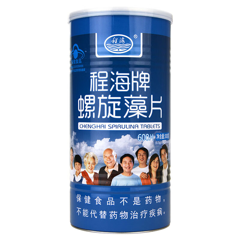 程海牌 螺旋藻片 600片 增强免疫力 成人中老年免疫力低下保健品 600片*1罐