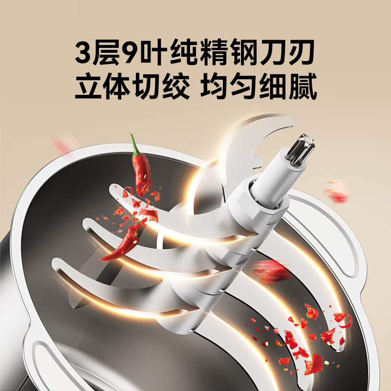 霍尼韦尔（Honeywell）绞肉机2026新款家用料理机搅拌机绞陷机碎肉机多功能三合一大容量打肉机辅食机家庭商用一体机 尊享【双碗豪华】顶配版 3L