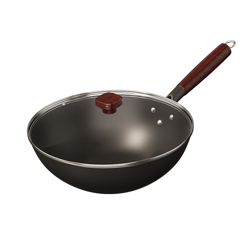 炊小丫（CHUIXIAOYA）通用章丘炒菜鍋老式鐵鍋官方旗艦傳統(tǒng)炒鍋家用無涂層不粘鍋燃?xì)庠?升級款章丘傳統(tǒng)平底鐵鍋+加耳【免開鍋 生銹包換】 34cm