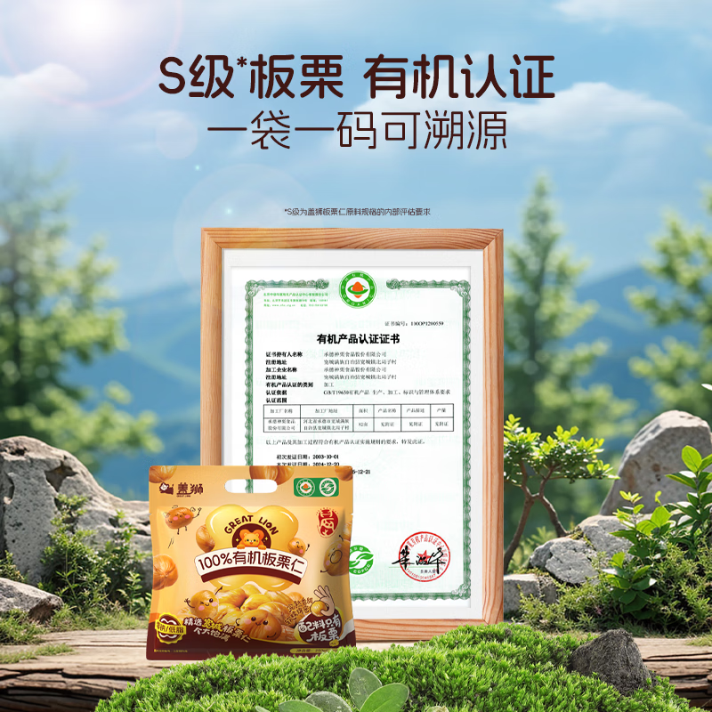 盖狮高纤空心烤山楂 无添加休闲零食独立包装无核小火烘烤山楂 【零嘴组合】板栗仁+烤山楂 250g 2袋